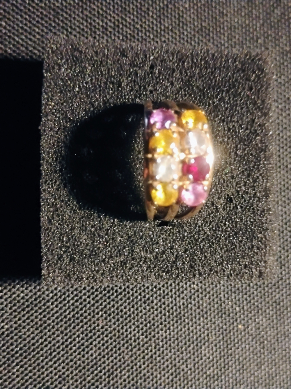 14 Kt Multicolor Gemstone Ring